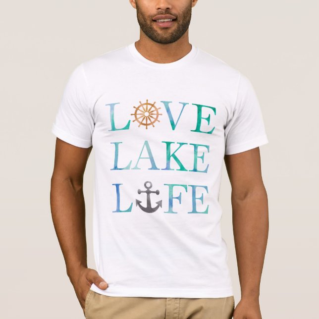Nautische Liebe See like Ship Typografie T-Shirt (Vorderseite)