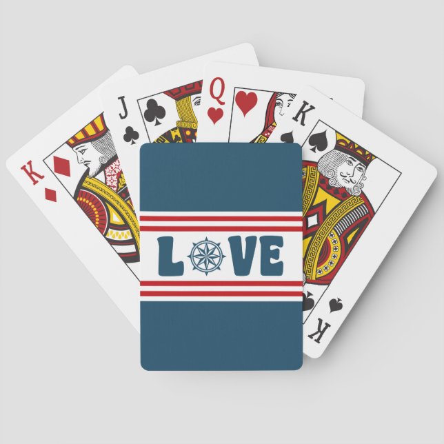 nautische Liebe Spielkarten (Rückseite)