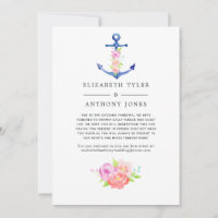 Nautische Liste mit reduzierten Blumen