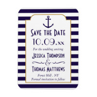 Nautische Marine und Anker mit weißem Streifen Sav