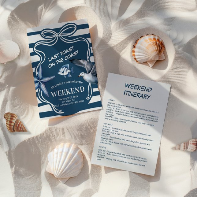 Nautische Marineküste Bachelorette Einladung (Von Creator hochgeladen)