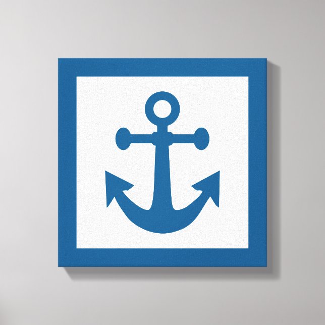 Nautische, mit Anker umhüllte Leinwand (Vorderseite)