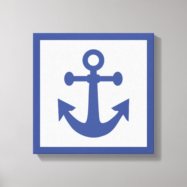 Nautische, mit Anker umhüllte Leinwand (Vorderseite)
