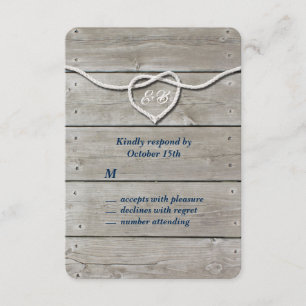 Nautische Monogramm-UAWG RSVP Karte