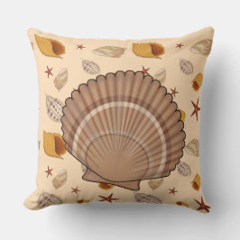 Nautische Muschel Kissen
