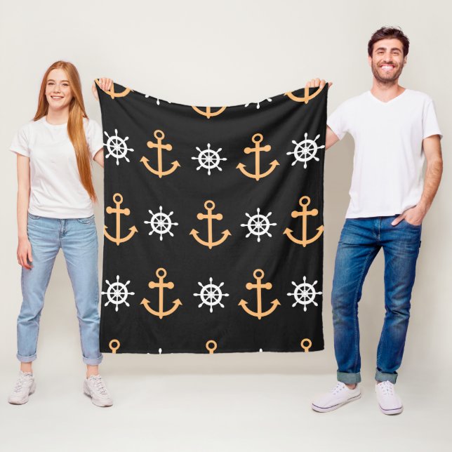 Nautische Muster Fleecedecke (Beispiel)