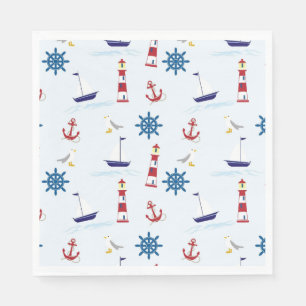Nautische Muster Serviette
