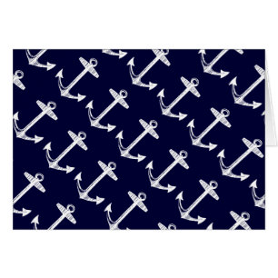 Nautische Navy Anchor Muster