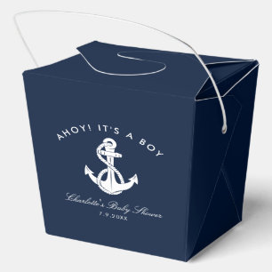 Nautische Navy Blau Anker Baby Shower Geschenkschachtel
