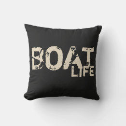 nautische Not leidende Khaki BOAT LIFE | Kissen