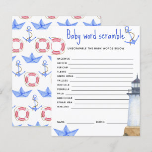 Nautische Ozeane - Baby Word Scramble