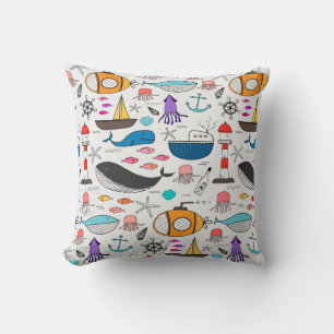 Nautische Ozeanmuster Kissen