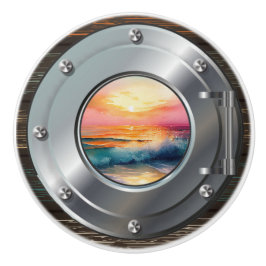 Nautische Porthole-Keramik-Knobs Keramikknauf