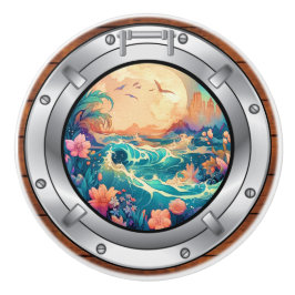Nautische Porthole-Schubknöpfe Keramikknauf