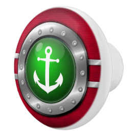 Nautische Porthole-Schubknöpfe Keramikknauf