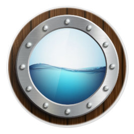 Nautische Porthole-Schubknöpfe Keramikknauf