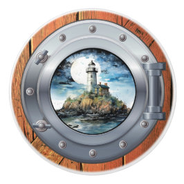 Nautische Porthole-Schubknöpfe Keramikknauf