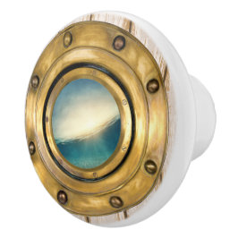 Nautische Porthole-Schubknöpfe Keramikknauf