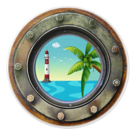 Nautische Porthole-Schubknöpfe Keramikknauf