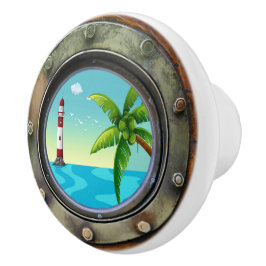 Nautische Porthole-Schubknöpfe Keramikknauf