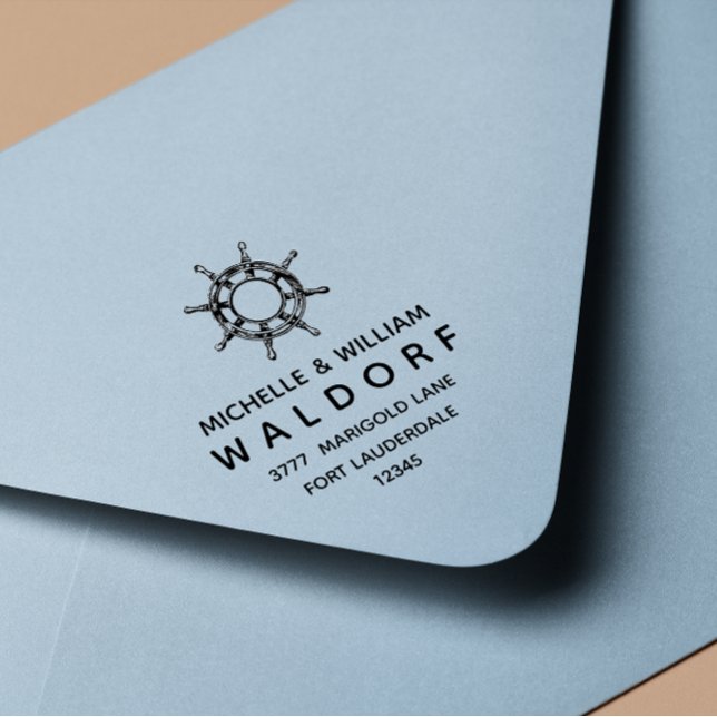 Nautische Rücksendeadresse an der Küste Permastempel (Von Creator hochgeladen)