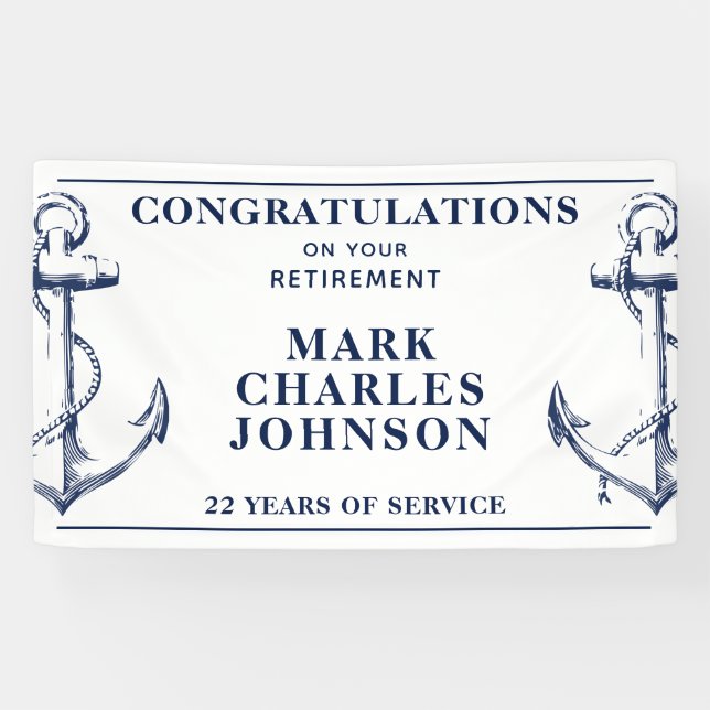 Nautische Ruhestätte der Marine Banner (Horizontal)