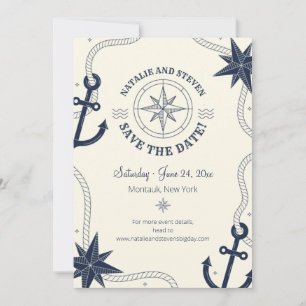Nautische Save-the-Date-Ankündigung Einladung