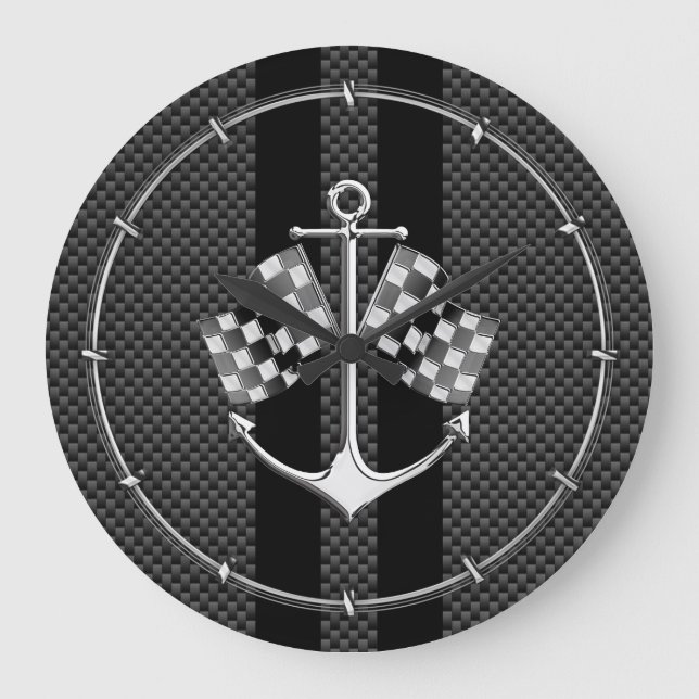 Nautische Schifffahrt in der Dekoration für Kohlen Große Wanduhr (Vorderseite)