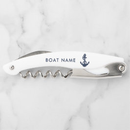 Nautische Schiffsname Navy Blue Anchor Party Custo Kellnermesser