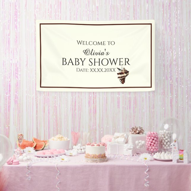 Nautische Schmetterlingskulisse unter der Muschel Banner (Party)