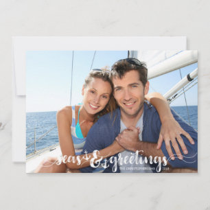 Nautische SEAsons Grüße Anker Zwei+Foto Feiertagskarte