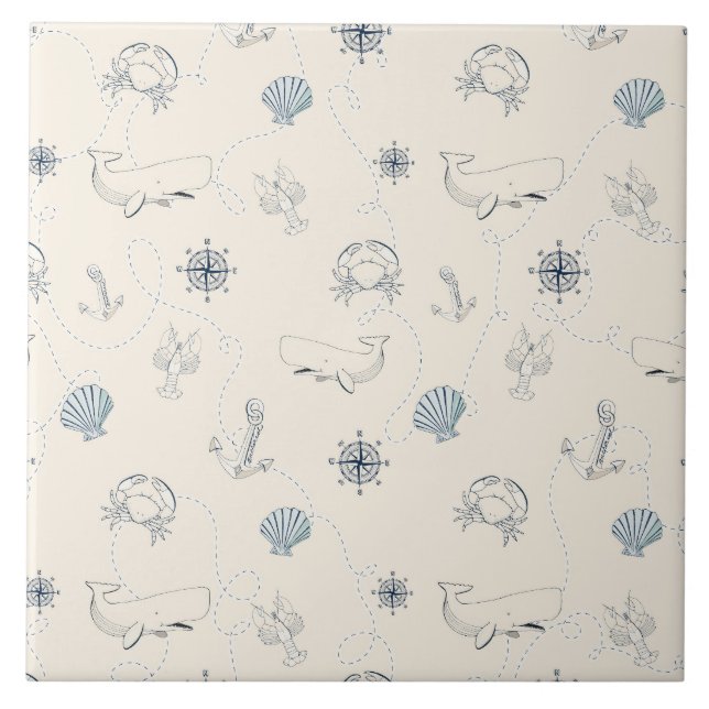 Nautische See Fliese (Vorderseite)