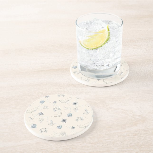 Nautische See Getränkeuntersetzer (Seite)