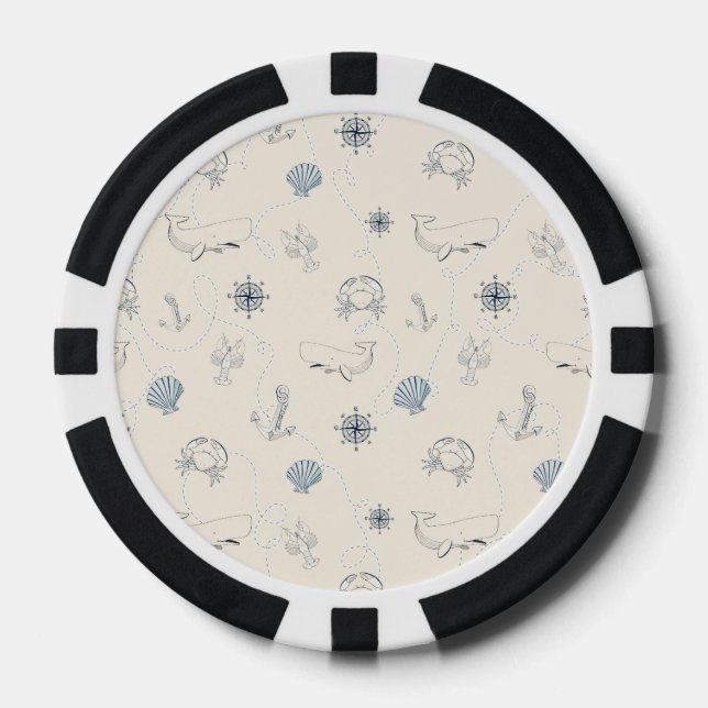Nautische See Pokerchips (Vorderseite)