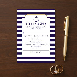 Nautische Seestreitkräfte und Ankerschulen RSVP Karte