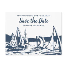 Nautische Segelboot-Hochzeit - Heiratsdatum vormer