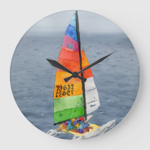 Nautische Segelboot-Kunst Küstenwanduhr Große Wanduhr