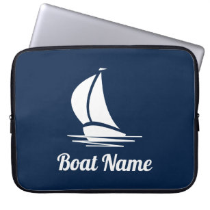 Nautische Segelboote Name Neopren Laptopschutzhülle