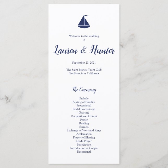 Nautische Segelbootprogramme Programm (Vorderseite)