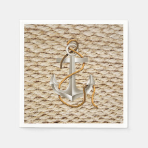 Nautische Seile und Anker Serviette