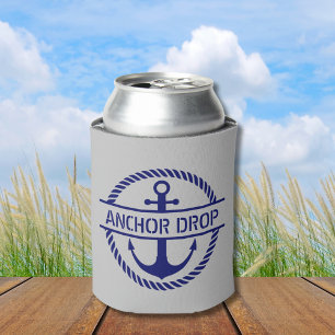 Nautische Seile und Ankermonogramm Dosenkühler