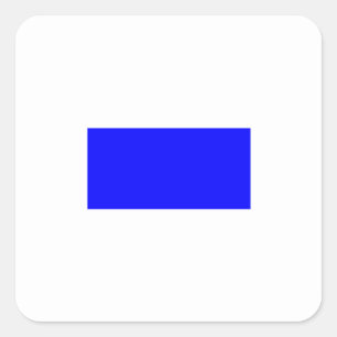 Nautische Signalflagge - Buchstabe S Quadratischer Aufkleber