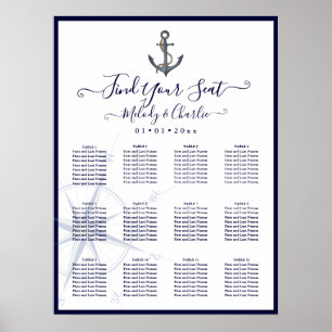 NAUTISCHE SITZPLATTE FÜR DIE WASSERFARBE POSTER