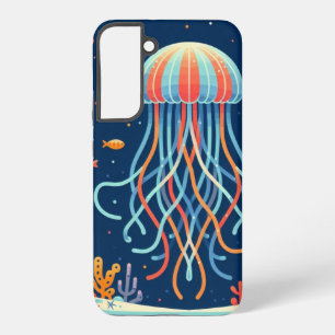 nautische Strand- oder Küstenquallen Samsung Galaxy Hülle