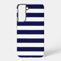 Nautische Streifen Navy Blue und White