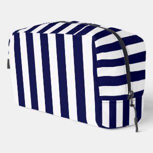 Nautische Streifen Navy Blue und White Waschbeutel