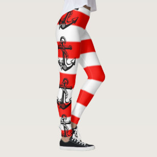 Nautische Strickanker-Leggings Leggings