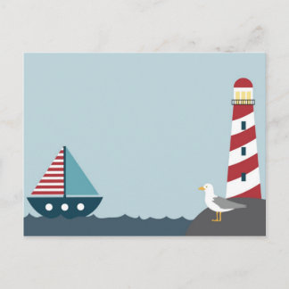 Nautische Szene Postkarte