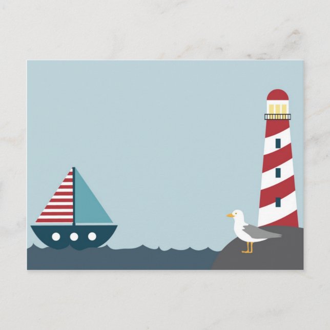 Nautische Szene Postkarte (Vorderseite)