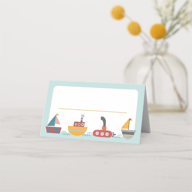 Nautische Theme-Zelt-Karte, Platzkarte (Vorderseite)